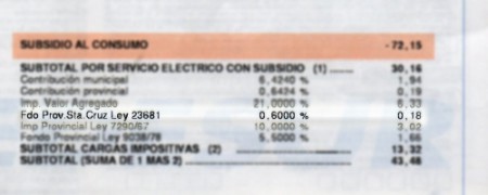 Nadie sabe dónde fue a parar el subsidio a la energía de Santa Cruz CRISTINA HABÍA ANUNCIADO EL CESE DEL DESCUENTO EN LAS FACTURAS DE ENERGÍA