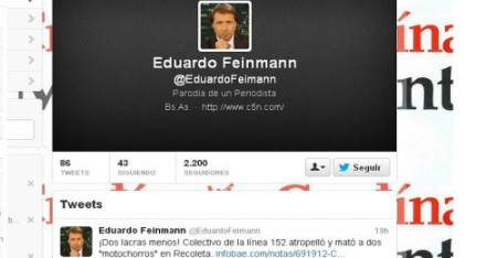 Actualidad Se calentó Feinmann: abrieron una cuenta falsa del periodista en Twitter ANOCHE Y EN VIVO, ESCRACHÓ A QUIENES RETUITEARON ESA CUENTA